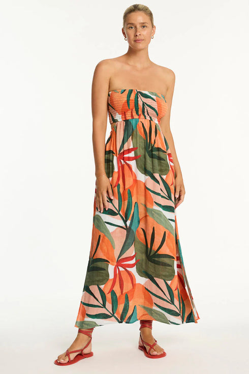 Sea Level Tropaluxe Cutaway Bandeau Dress